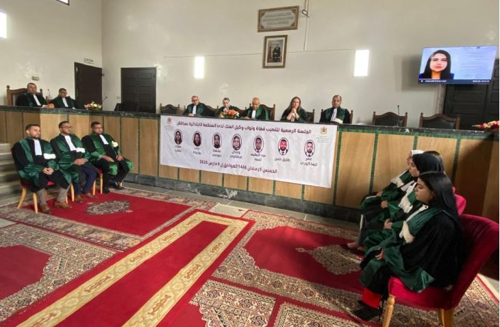 تنصيب قضاة و نواب وكيل الملك الجدد بالمحكمة الابتدائية بمراكش 