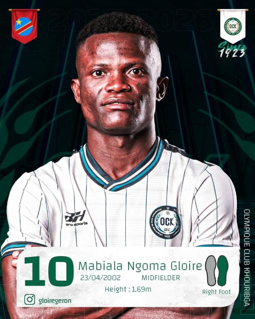 أولمبيك خريبكة يفسخ عقد لاعبه مابيالا نغوما بالتراضي 